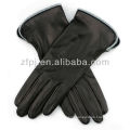 zipper edge adorn leather glove